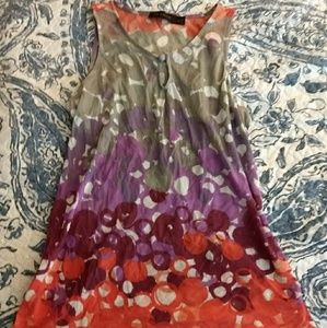 3/$15 The Limited tank top coral, purple & gray.